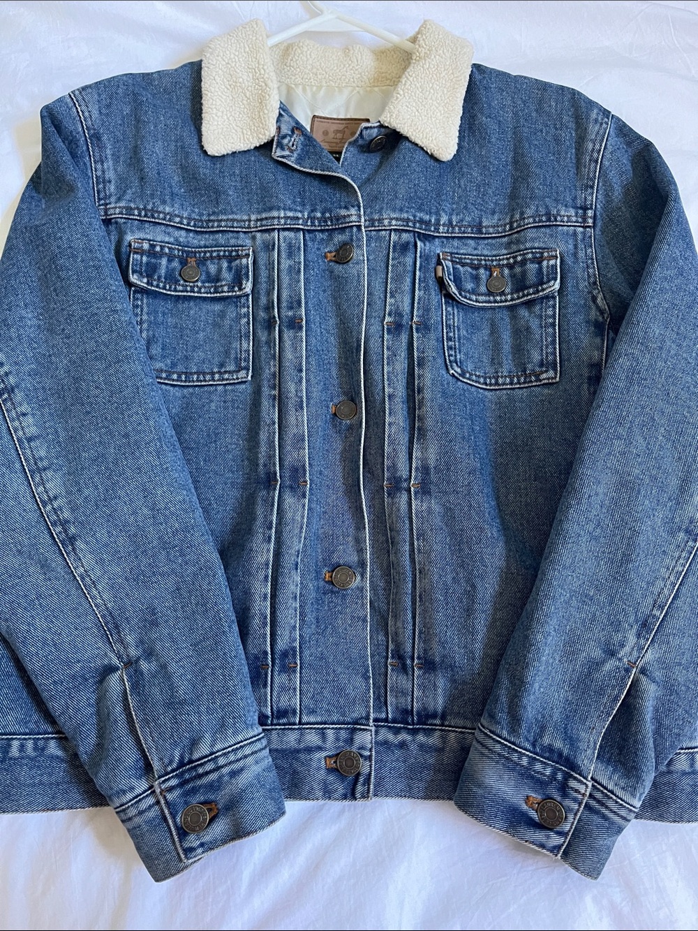 Lauren jeans co. vintage Ralph Lauren Equestrian Denim Jacket sherpa/faux fur